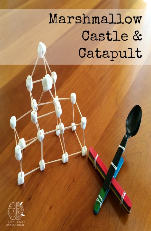 marshmallow castle and catapult craft left brain craft brain