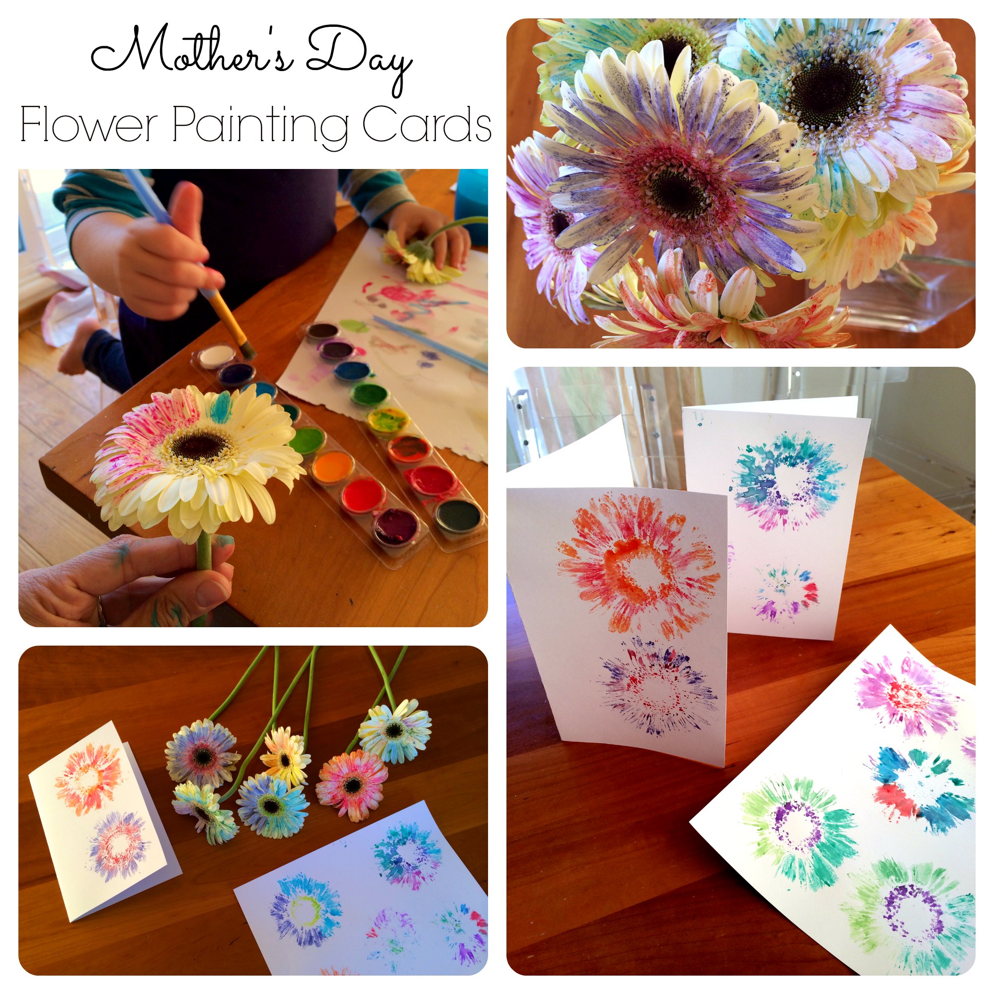 flower painting cards small