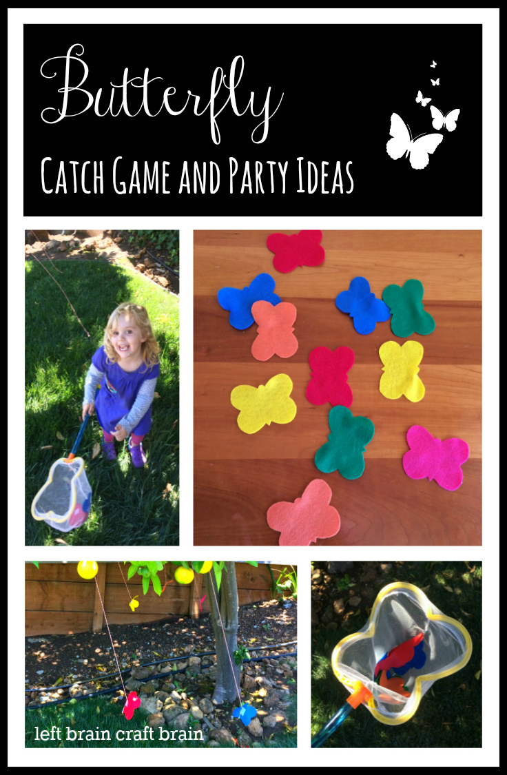butterfly catch game and birthday party ideas left brain craft brain pinterest