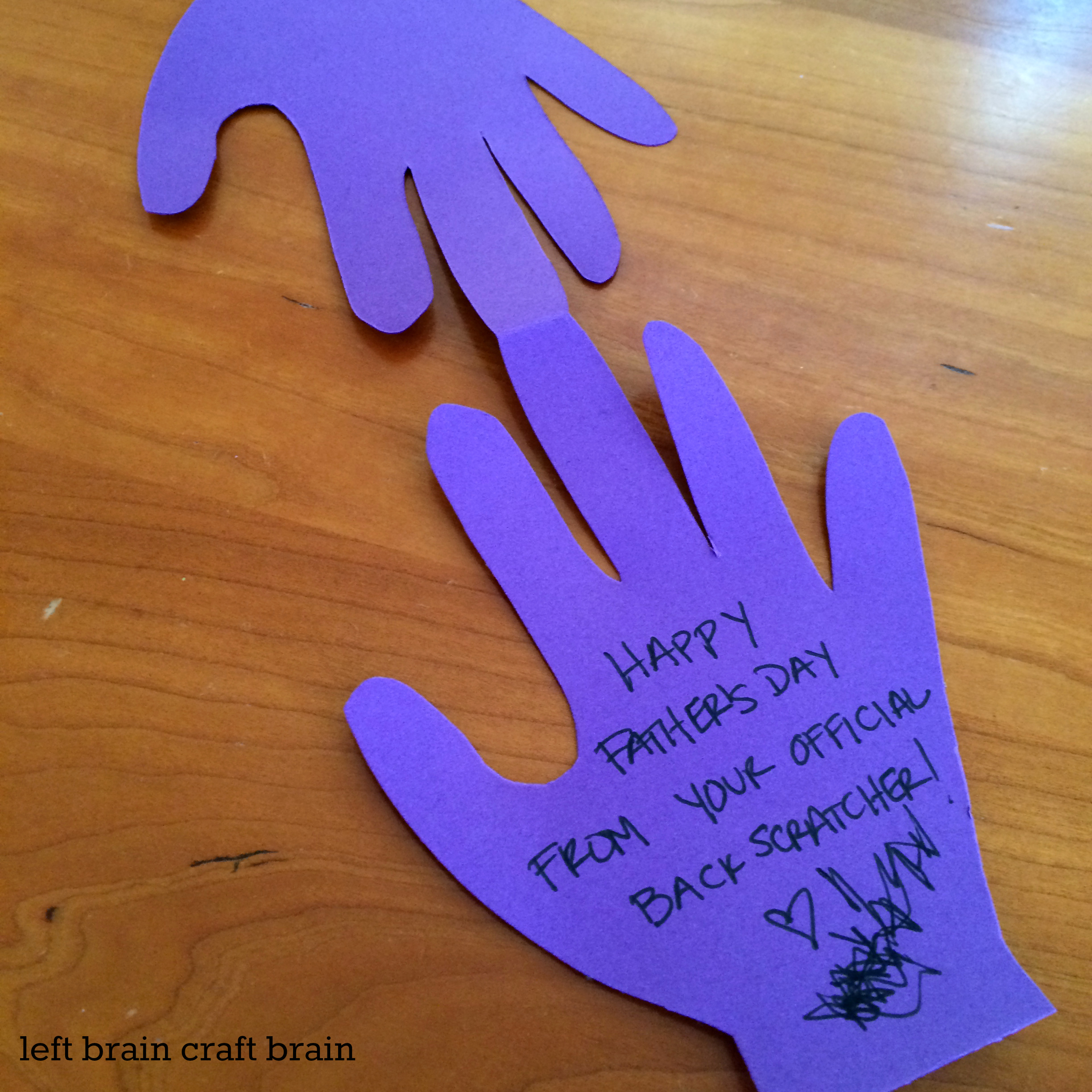father's day hand print card