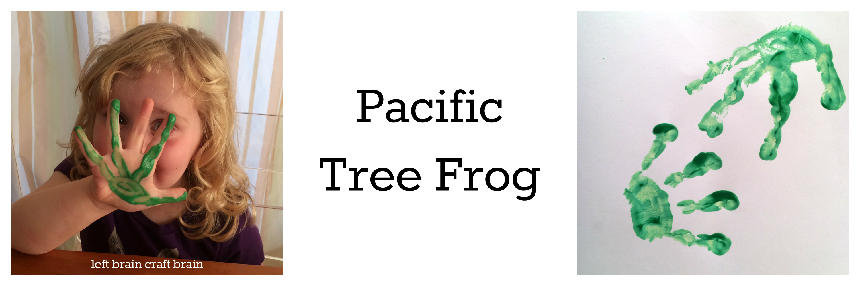 pacific tree frog animal track hand print left brain craft brain
