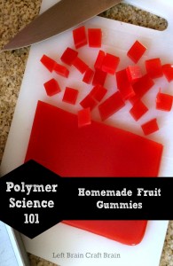 polymer science 101 homemade fruit gummies left brain craft brain pin