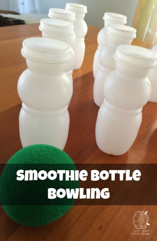 smoothie bottle bowling game activity left brain craft brain