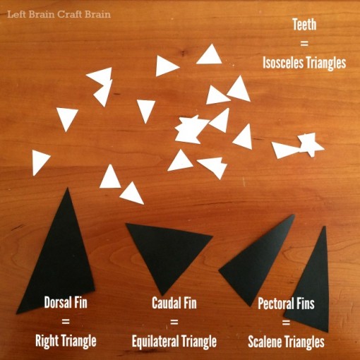 shark play dough triangle types left brain craft brain
