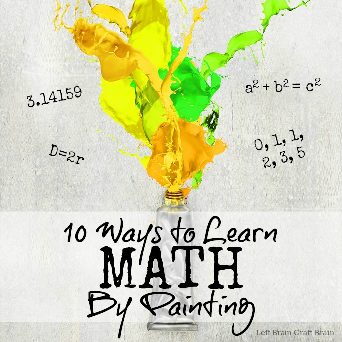 Time to practice math skills? Pull out the paint brush! Here are 10 Ways to Learn Math by Painting. Way better than worksheets!