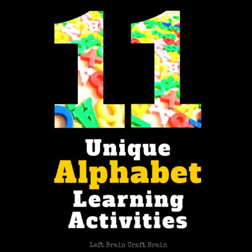 11 Unique Alphabet Learning Activities Left Brain Craft Brain FB