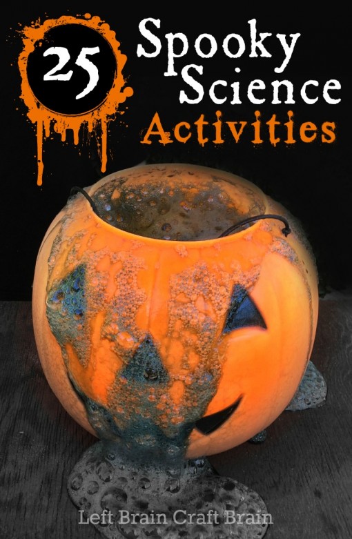 Pumpkins and witches and mad scientists, oh my! It's 25 Spooky Science Activities for Halloween. This huge list of halloween science experiments is perfect for parties or just after school fun for the kids.