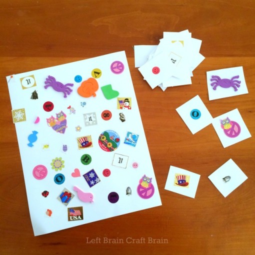 DIY Sticker Seek and Find final game Left Brain Craft Brain