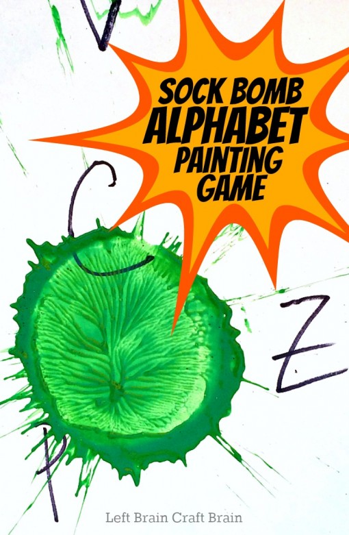 Sock Bomb Alphabet Painting Game Left Brain Craft Brain