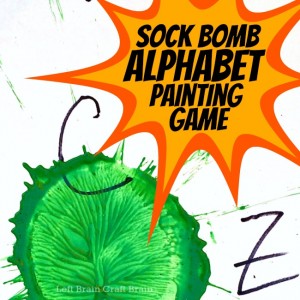 Sock Bomb Alphabet Painting Game Left Brain Craft Brain FB