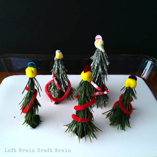 Christmas Trees in Oobleck Snow Left Brain Craft Brain 2