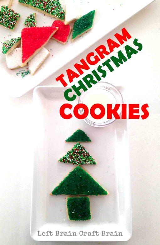 Tangram Christmas Cookies Left Brain Craft Brain pin2
