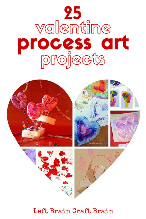 25 Valentine process art projects give kids a chance to explore their artistic side in an open-ended fun to do way. Art projects that are perfect for school or home this Valentine's Day.