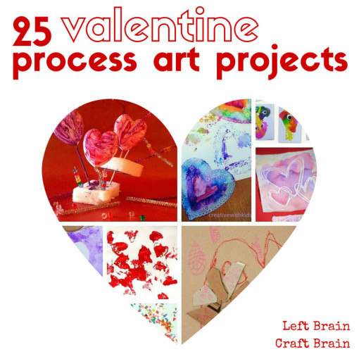 25 Valentine process art projects give kids a chance to explore their artistic side in an open-ended fun to do way. Art projects that are perfect for school or home this Valentine's Day.