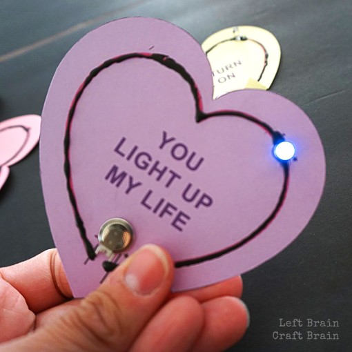 Light up Valentines Left Brain Craft Brain