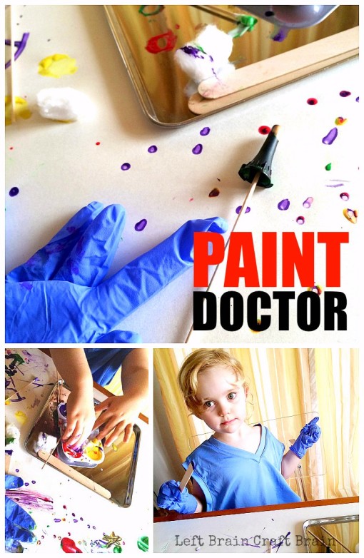 A fun and easy painting project for kids inspired by the doctor's office. Perfect for when winter colds get you down.