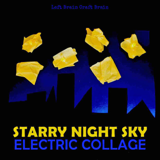 Create this starry night sky that lights up with real LED's and electric circuits.  Perfect for STEM education for elementary and preschool aged kids.