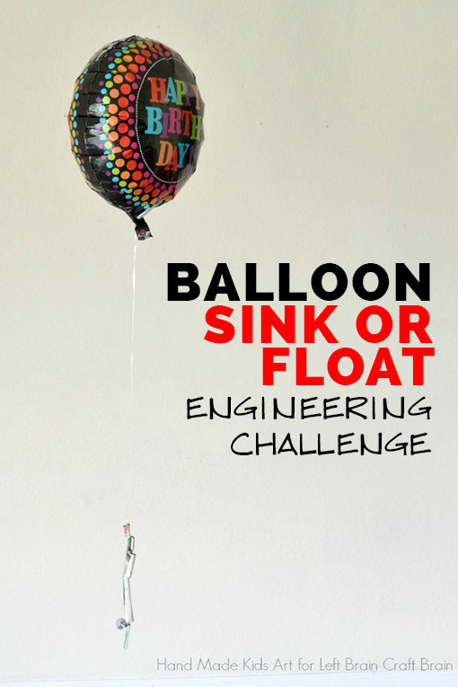 This balloon sink or float experiment is a fun and easy to setup engineering challenge for kids.  Perfect for STEM learning at home or classroom.