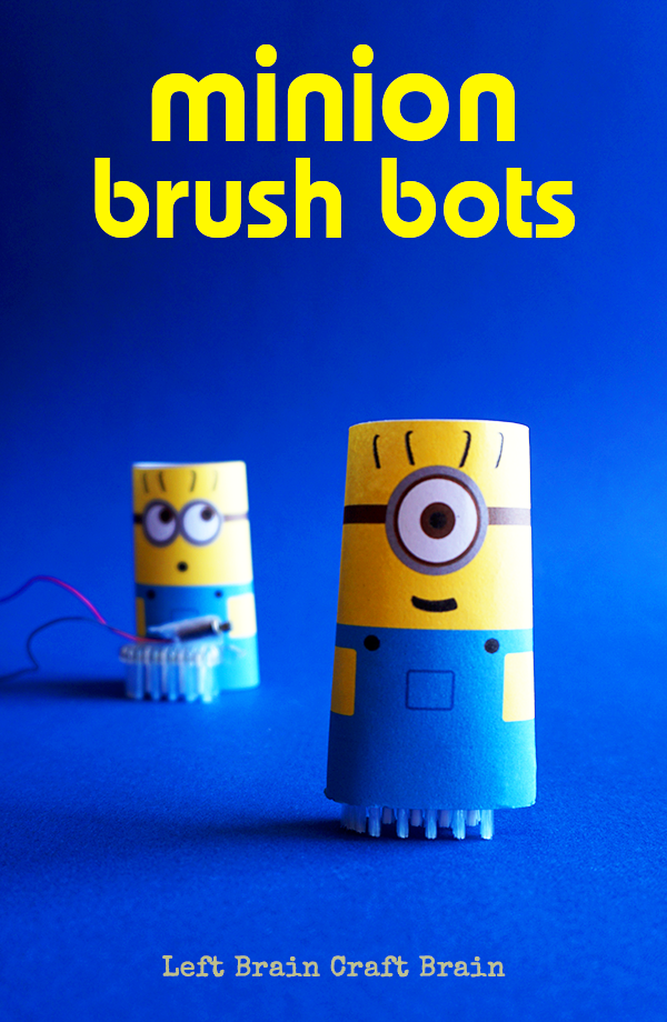 Make these adorably funny Minion brush bots for STEM learning fun.
