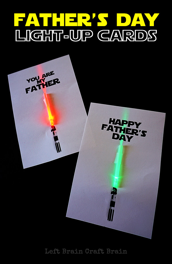 Make the Star Wars dad in your life a fun light-up Father's Day card. STEM learning made fun.