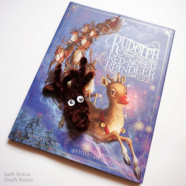 Rudolph Christmas Ornament with Book
