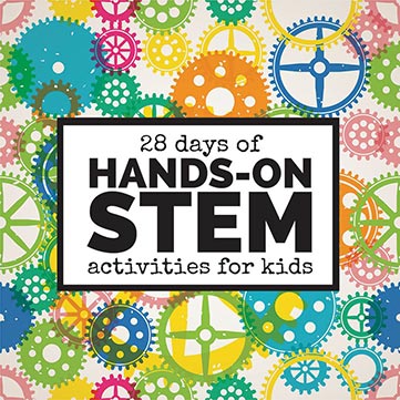 28 days of hands-on STEM activities for kids - coding, STEM challenges, STEM on a budget, and more! It's science, tech, engineering & math made fun.