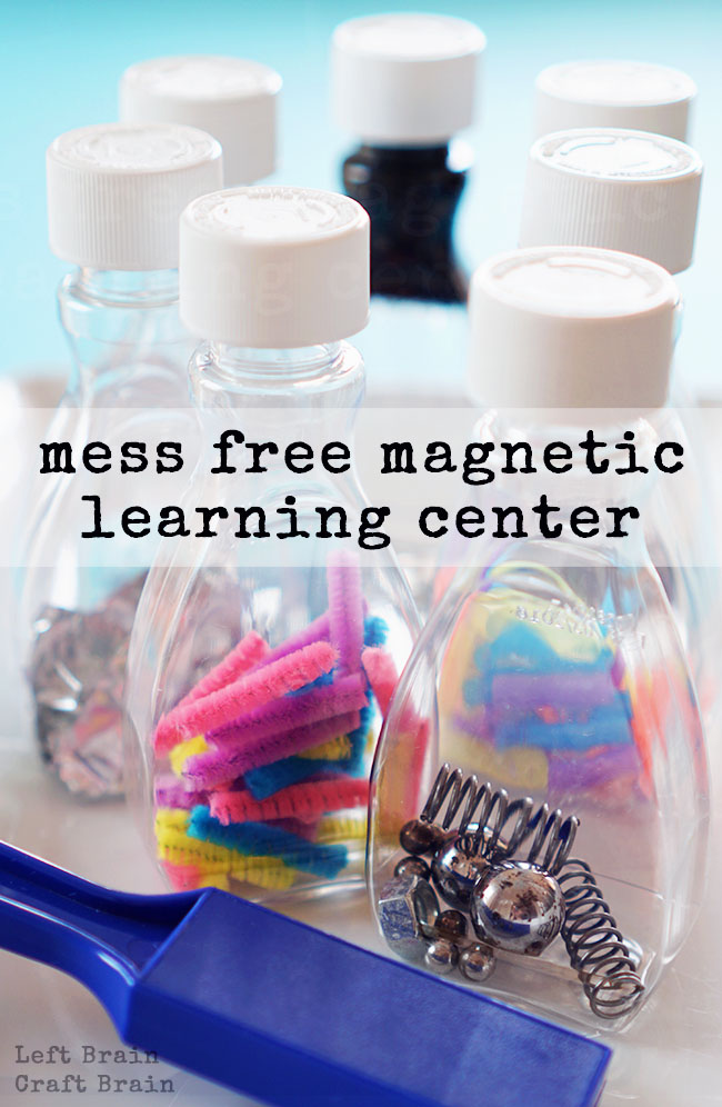 Make this Mess Free Magnetic Learning Center for some fun and easy STEM learning play.