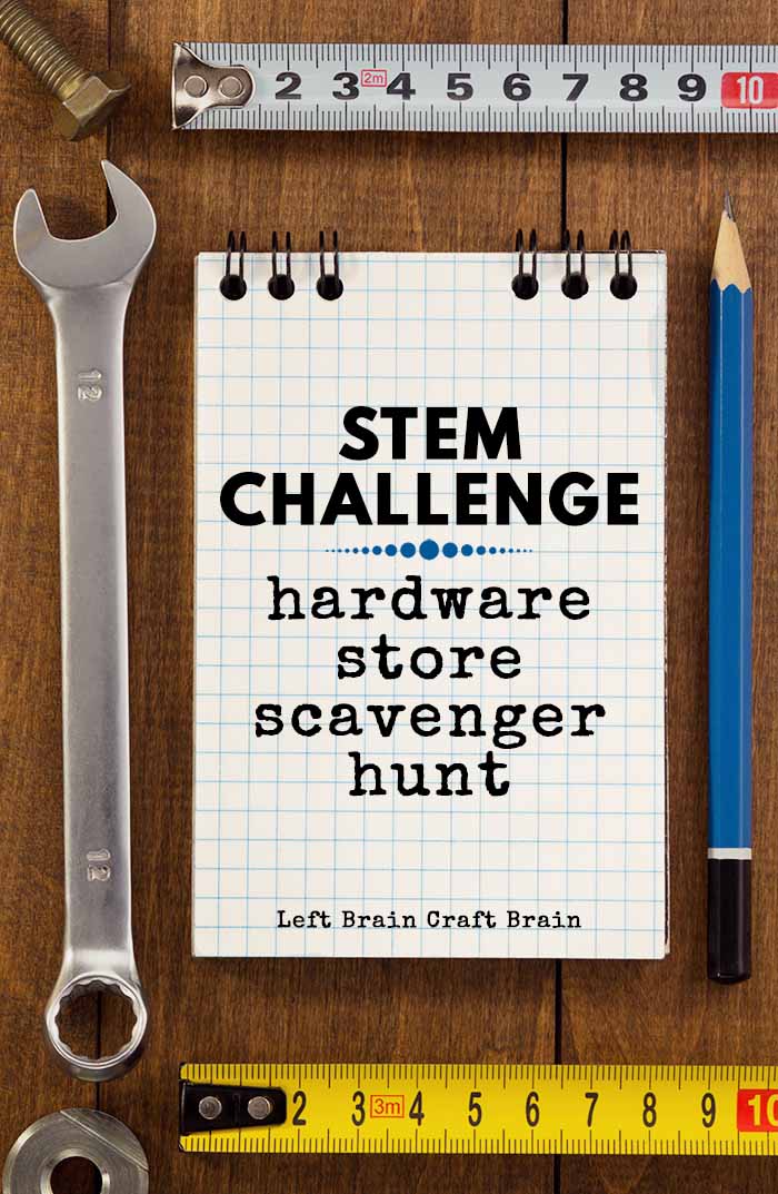Inspire the maker in your child with this fun Hardware Store Scavenger Hunt. It's the perfect STEM Challenge for after school or scout activities. 