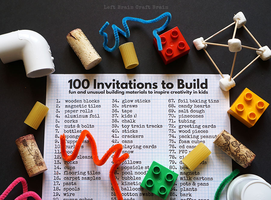 100 Invitations to Build Iggy Peck Architect Left Brain Craft Brain FB link