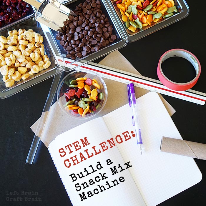 Do some delicious engineering with this fun snack mix machine STEM challenge. It's a perfect activity for scouts or school STEM nights.