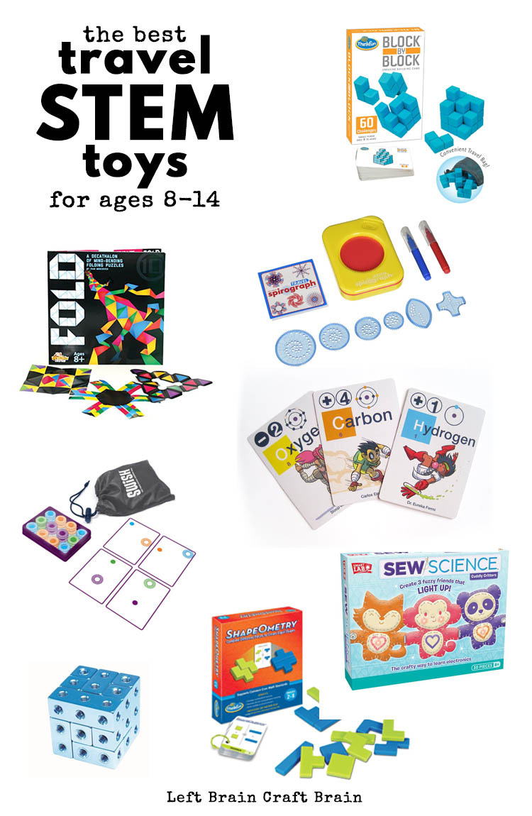 Hitting the road? Bring some fun travel STEM toys and games with you to keep the kids entertained. Favorites for ages 8 to 14 from an engineer mom!