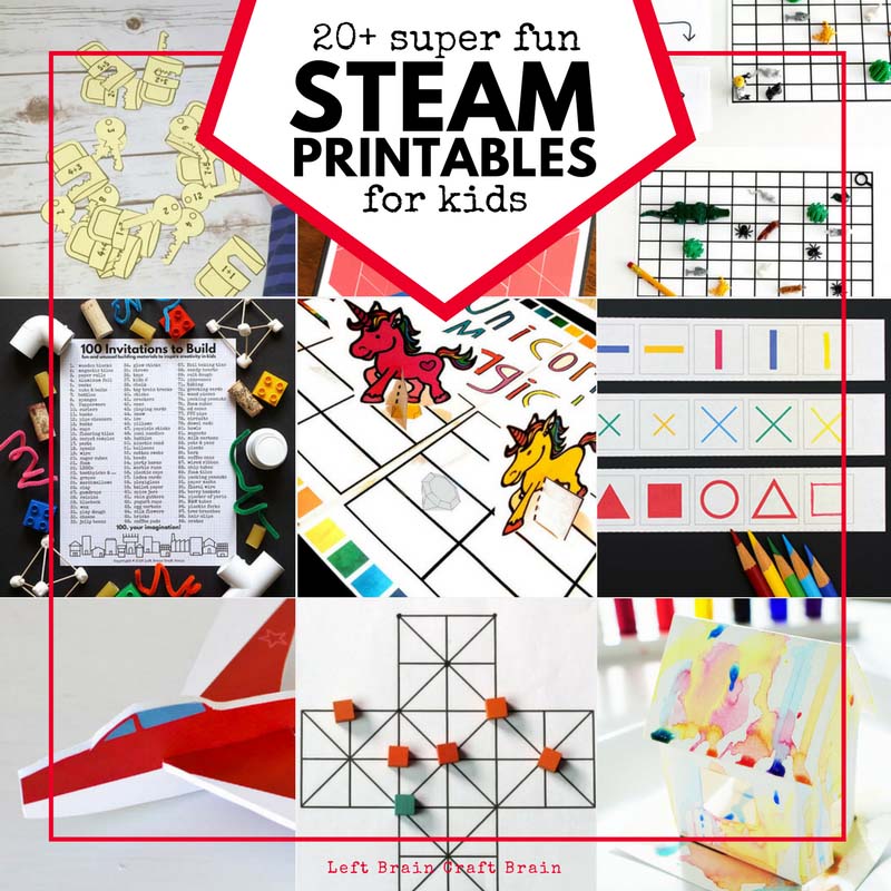 Kick your worksheet game up a notch with these really unique and hands-on STEAM printables. They make science, technology, engineering, art, & math fun.