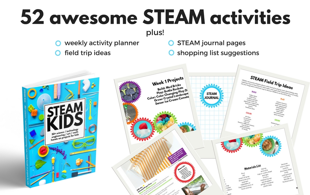 STEAM Kids hands on science, technology, engineering, art, and math projects for kids