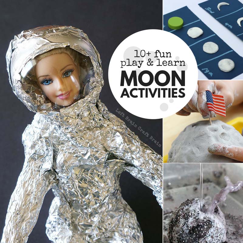 Add some fun to your space unit with these unique play and learn moon activities. You kids will love learning about the moon!