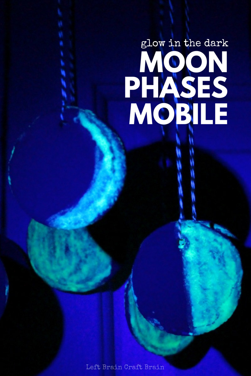 Learn about phases of the moon with this fun Glow in the Dark Moon Phases Mobile craft. It's a perfect space unit STEAM project.