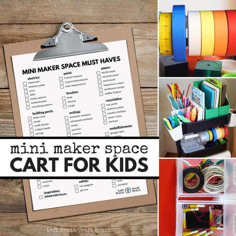 mini makerspace cart for kids