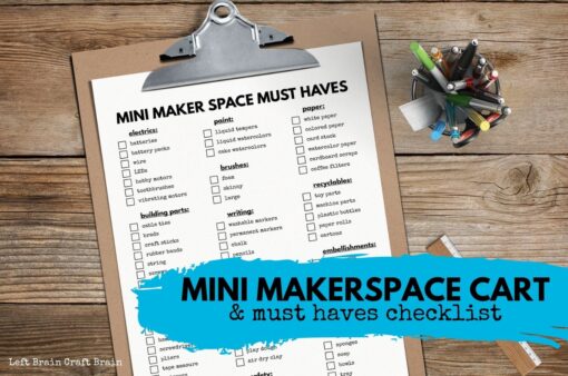 Mini Maker Space Must Haves Cart and Checklist 1360x900