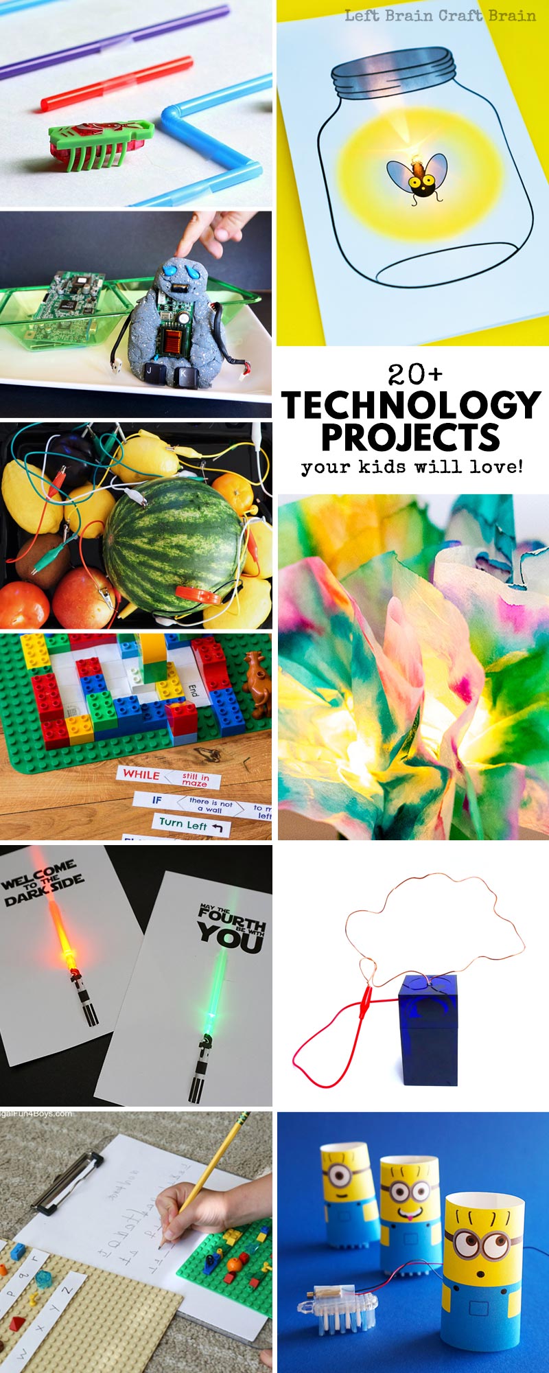 Your STEAM kids are going to love these technology projects for kids! These fun STEM projects like circuit cards, bots, coding, and more are perfect for problem solving or science fair activities. 