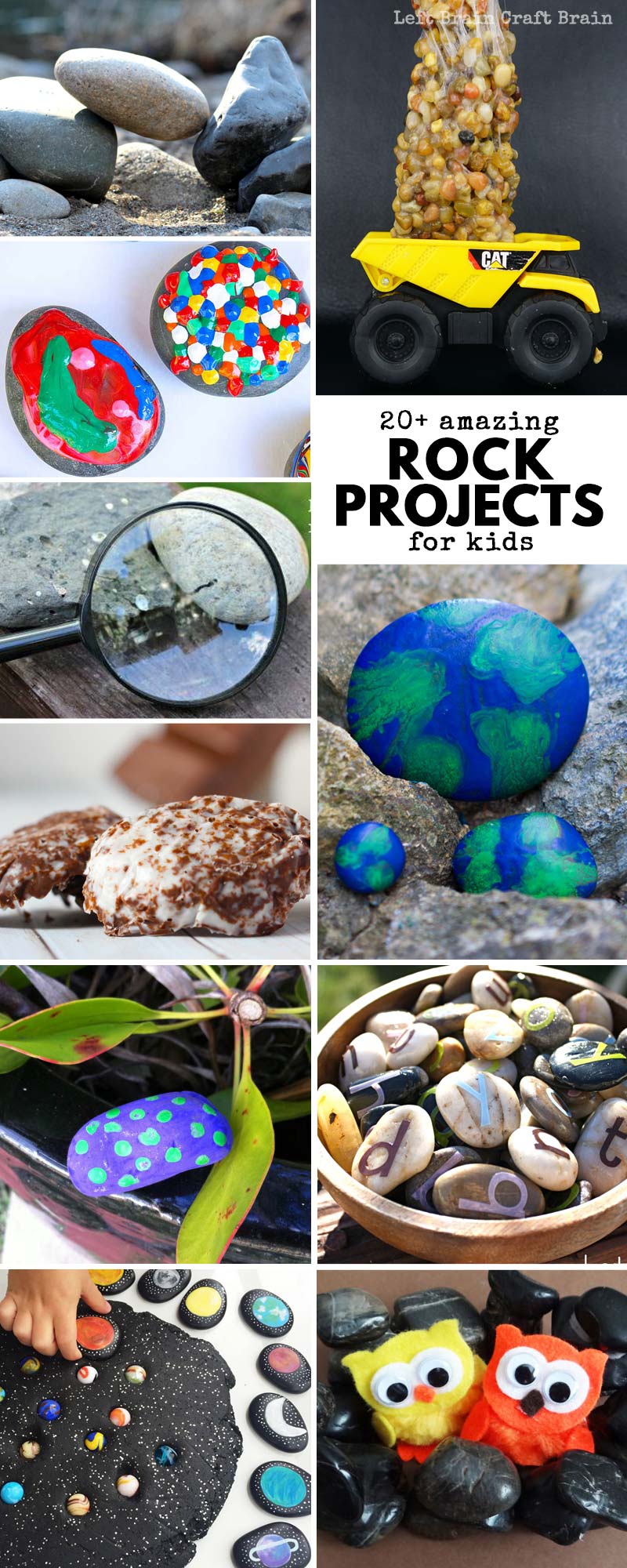Try these Amazing Rock Projects to Do with Kids! Kids will love DIY rock crafts, rock play, and rock science! Rocks projects are cheap and easy ways to keep entertained this spring. Perfect for Earth Day or any other day of the year!