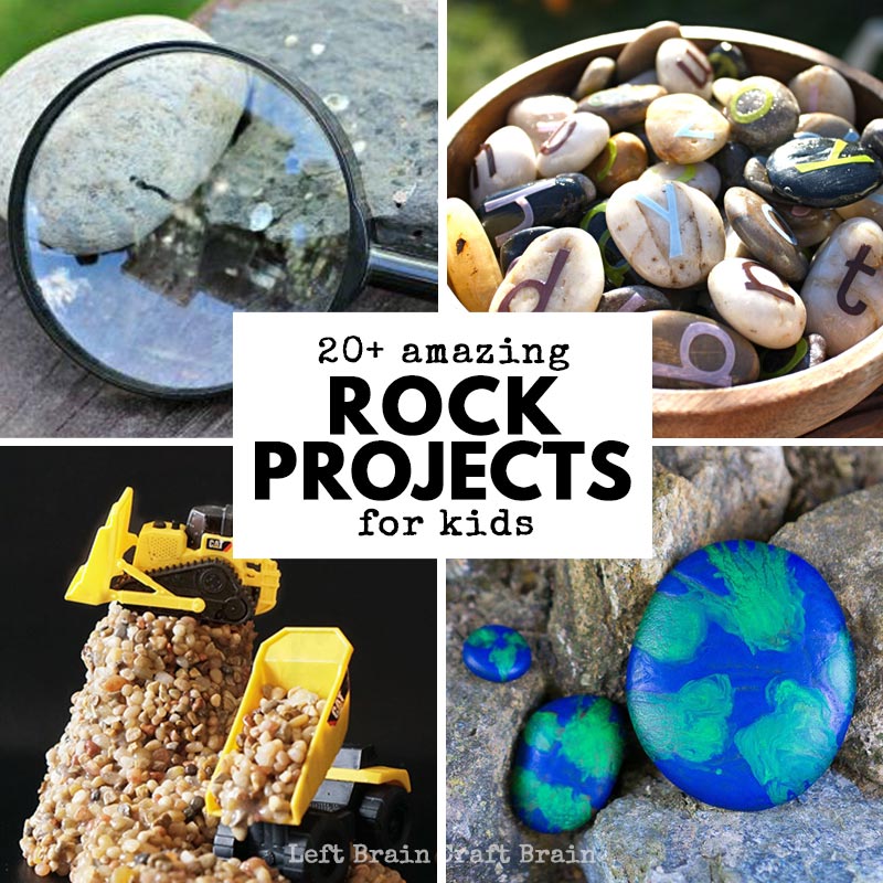 Try these Amazing Rock Projects to Do with Kids! Kids will love DIY rock crafts, rock play, and rock science! Rocks projects are cheap and easy ways to keep entertained this spring. Perfect for Earth Day or any other day of the year!