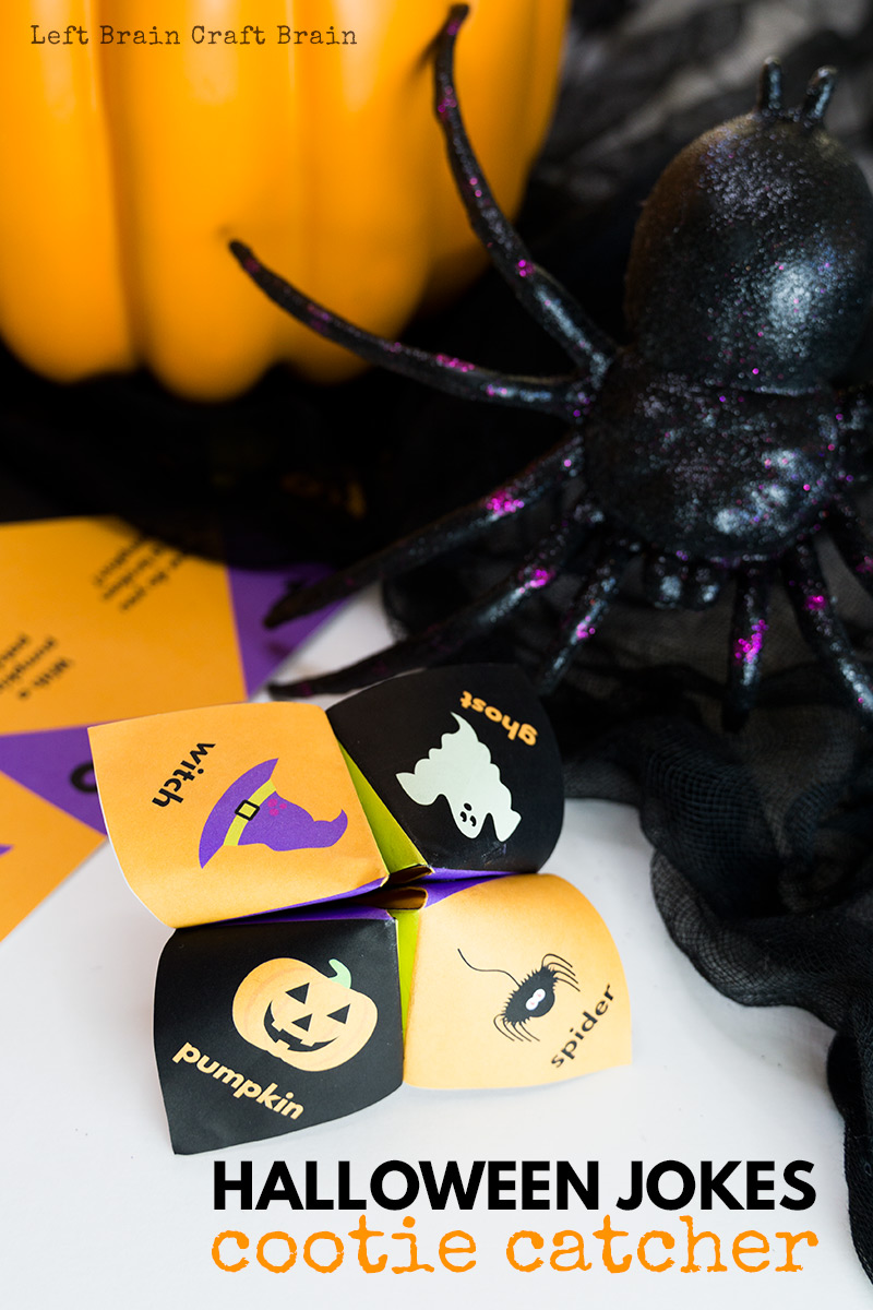 Print and fold this fun Halloween Jokes Cootie Catcher this October! The kids will learn how to make a cootie catcher and have fun telling jokes to friends and family this Halloween. It's a classic origami fortune teller.