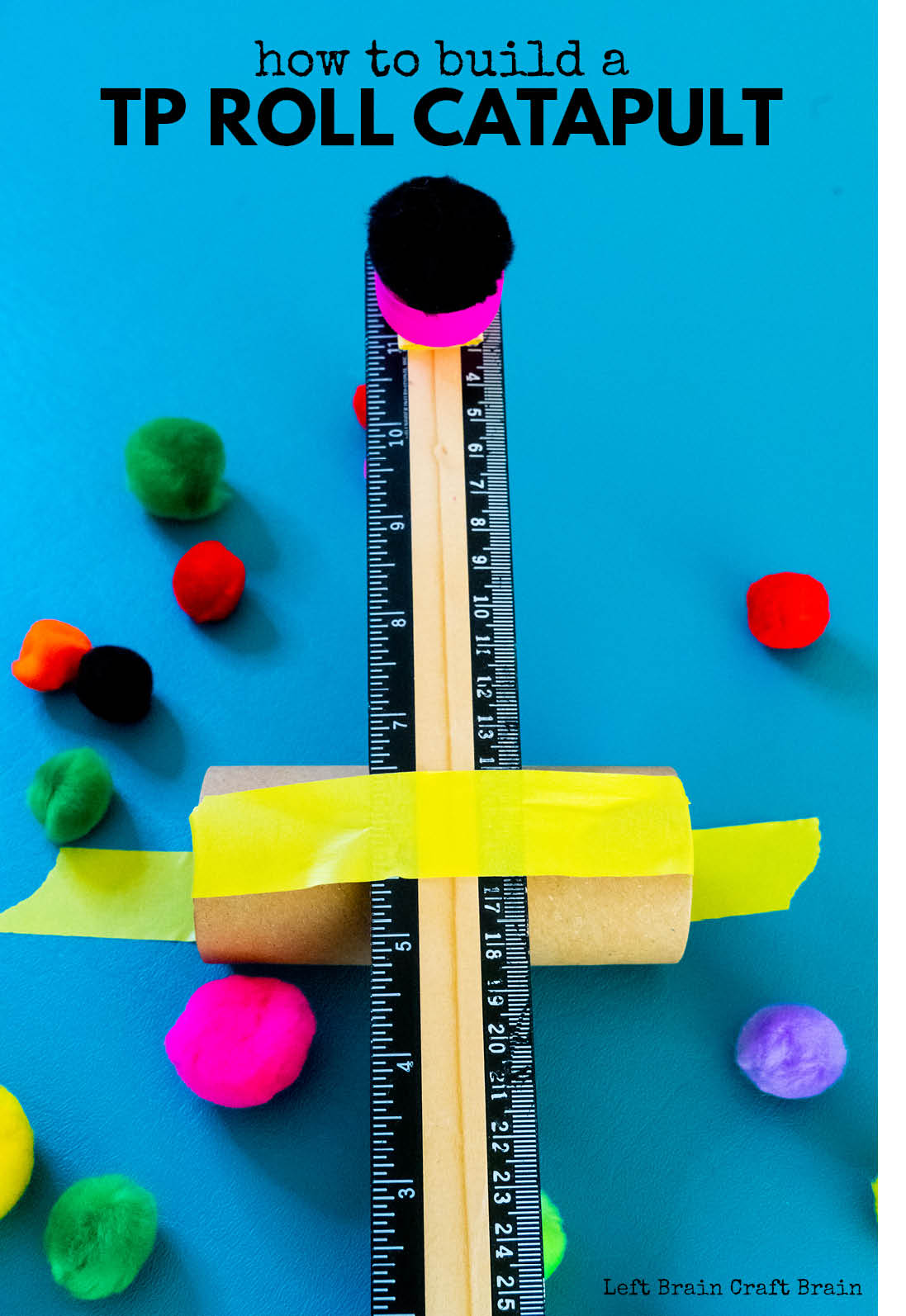 This Toilet Paper Roll Catapult is a fun STEM project for little kids or quick building sessions. Just raid your recycling bin and have fun!