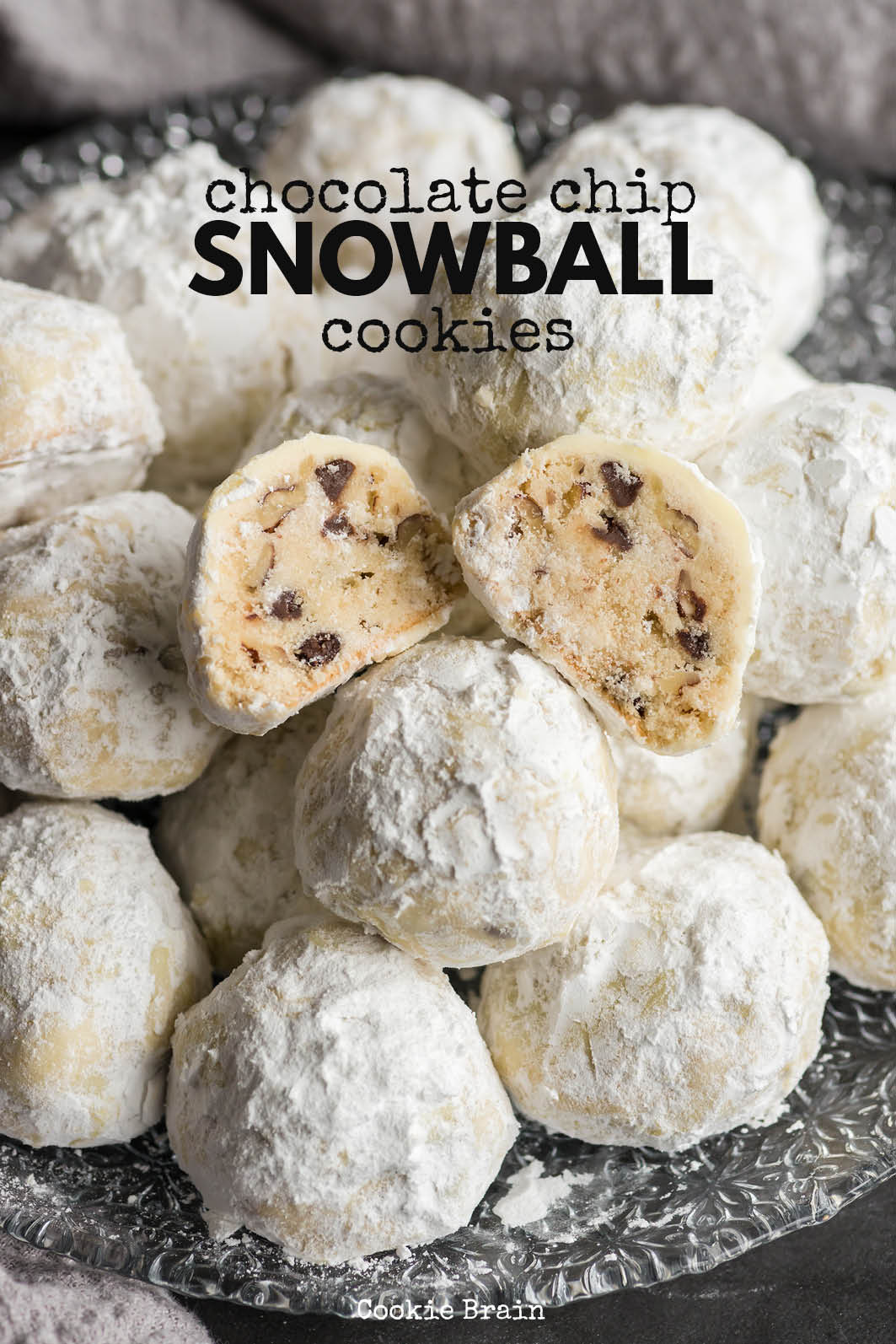 These buttery, melt-in-your-mouth chocolate chip snowball cookies are the perfect winter treat. Whether you call them Russian tea cakes or Mexican wedding cookies, you can call them amazing!