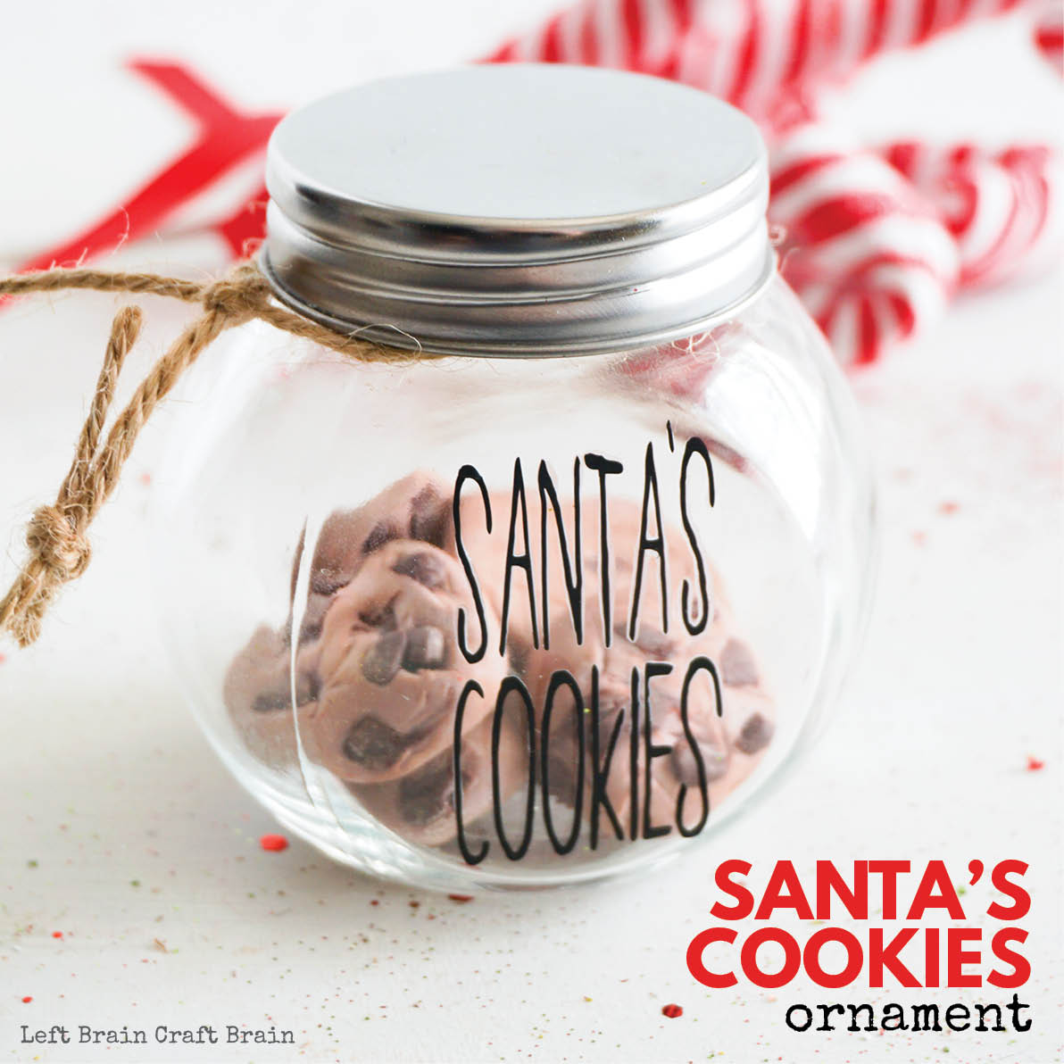 Make this adorable Santa's Cookies DIY Christmas Ornament for a fun gift for the kids or activity to do with the kids. It makes a great gift along with a batch of homemade cookies, too. What a sweet Christmas tradition!