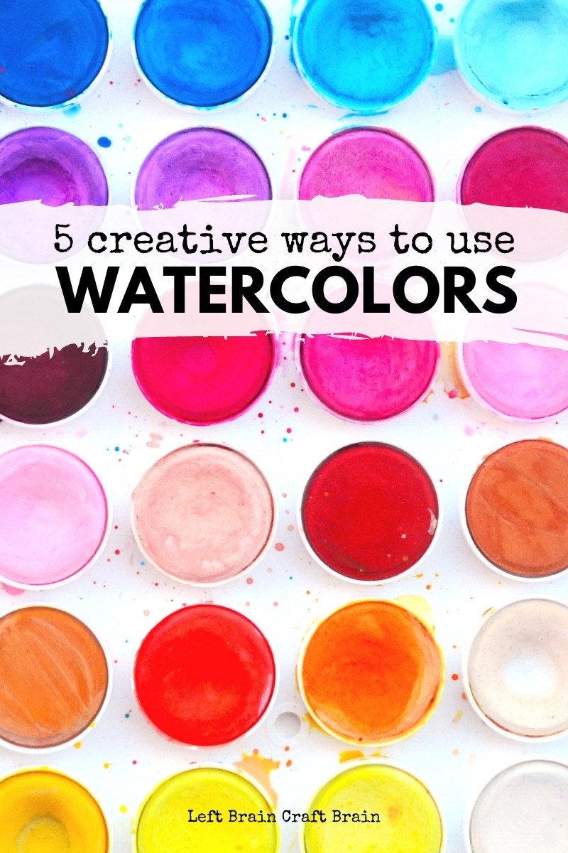 Watercolors are an easy art material to use for so many art and STEAM projects. Try one of these five fun ways to use them at school or at home!