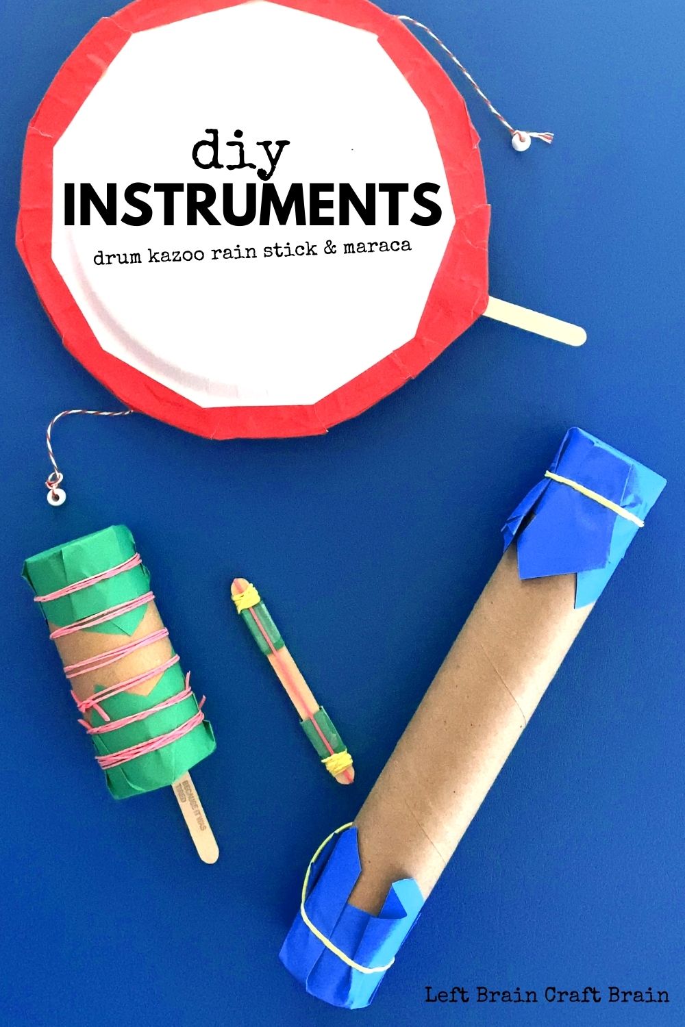 Make fun DIY instruments with just a few craft supplies. Popsicle stick kazoos, paper plate drums, rain sticks, and maracas will keep the kids making music.