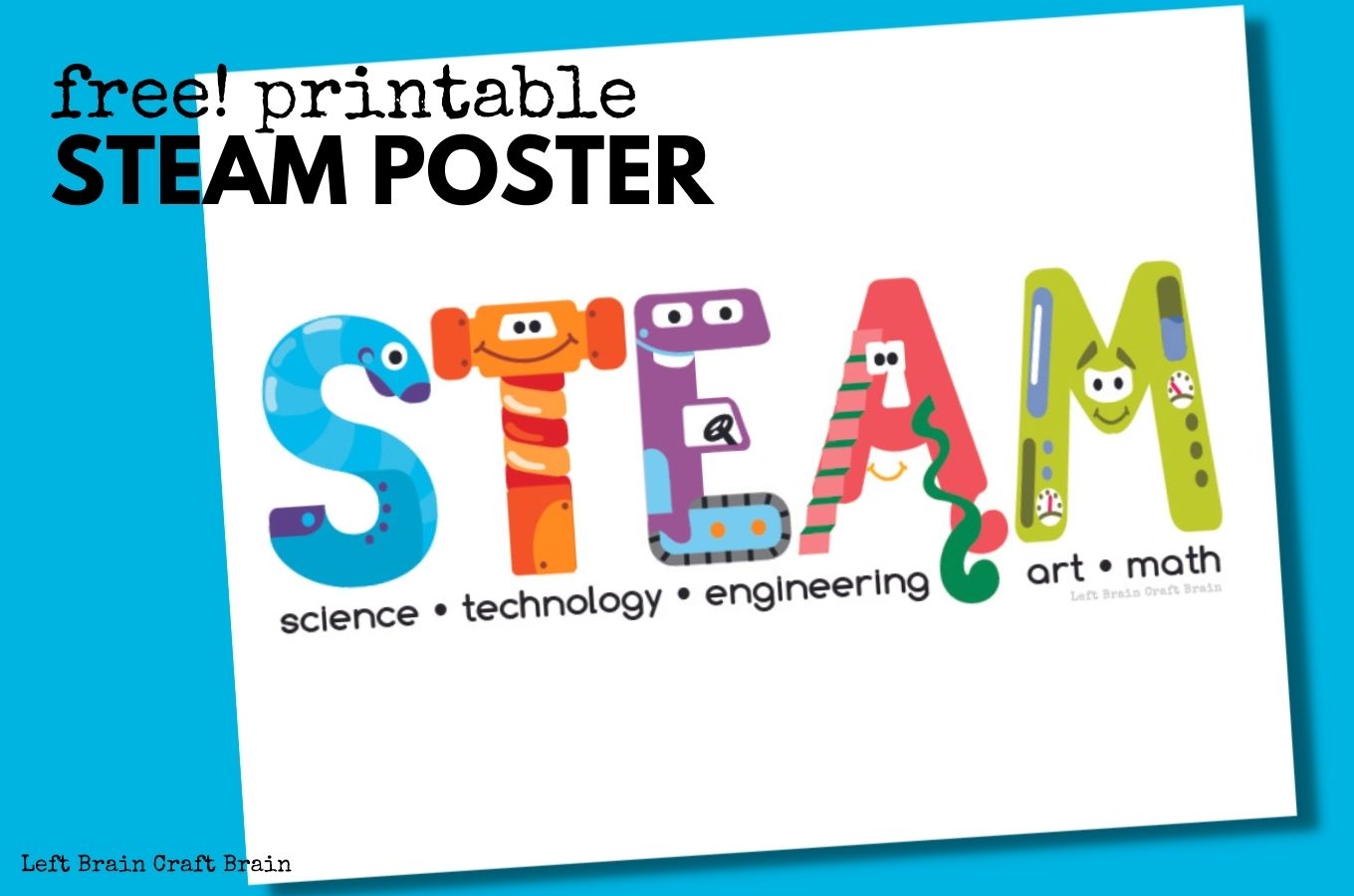 Free Printable STEAM Poster 1360x900